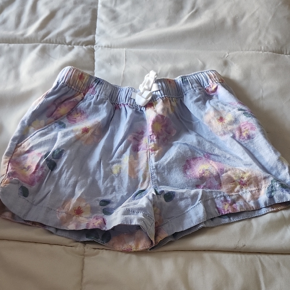 OshKosh B'gosh Women's High Waist Floral Shorts - Light Blue and Pink